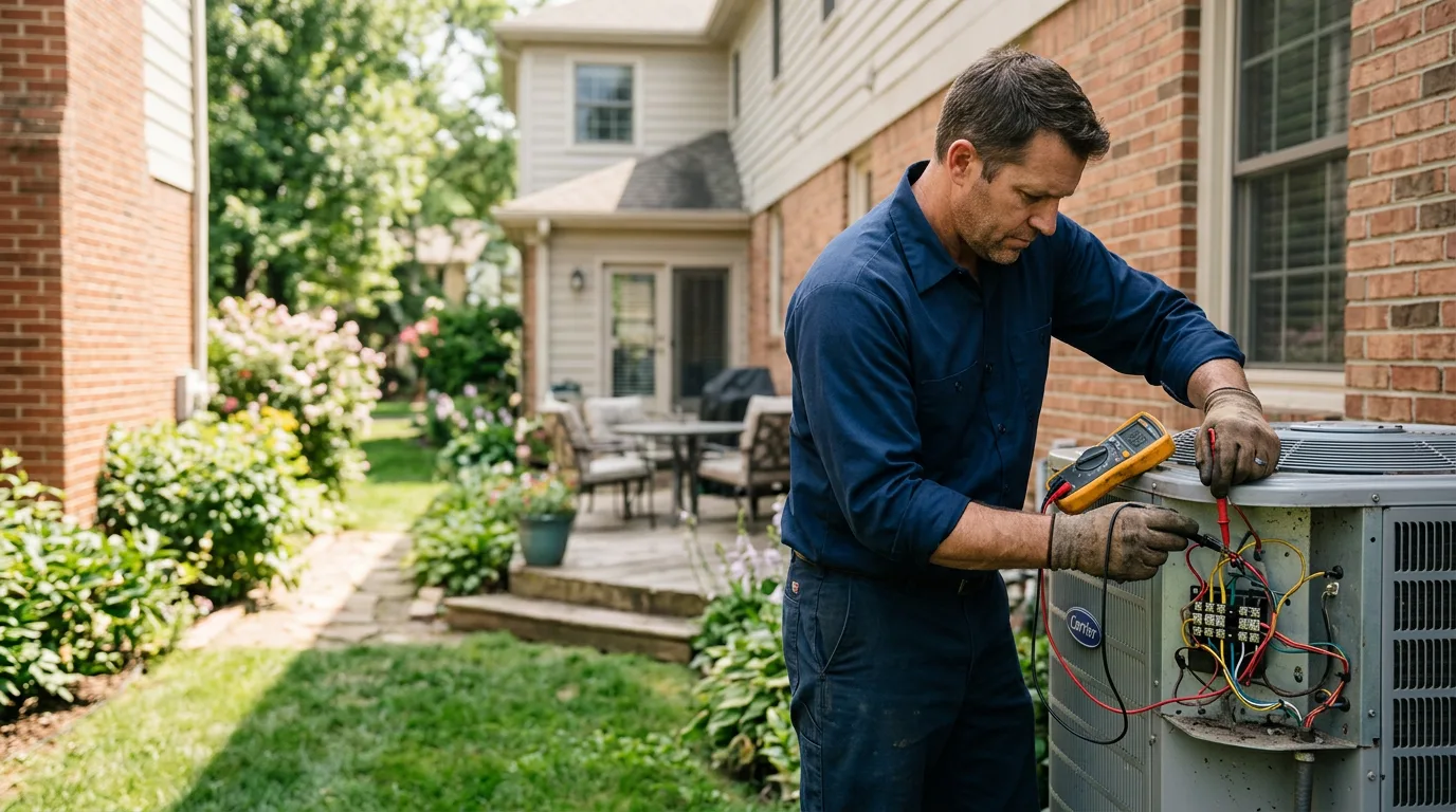 HVAC technician working near Virginville, PA